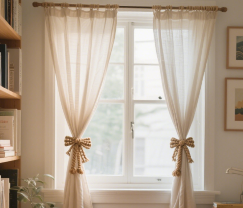 亚马逊带绳窗帘